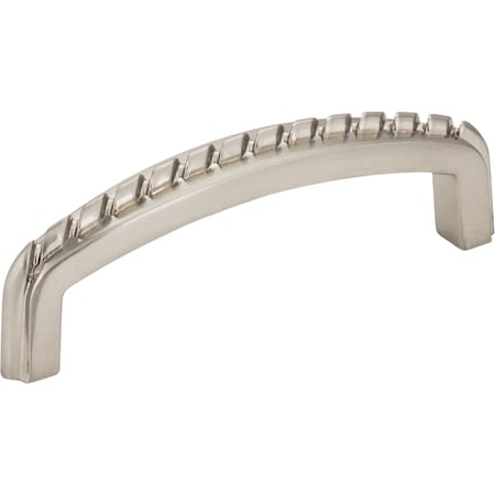 Elements 3" Center-to-Center Satin Nickel Rope Detailed Cypress Cabinet Pull Z118-3SN